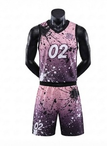 Ensemble de maillot de basket-ball blanc pour femme, impression par transfert thermique, col rond, sans manches, évacuation de l'humidité, coupe athlétique - Product Image 1