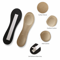Semelles intérieures pour chaussures 3/4 longueur, haute élasticité, nouveau design 1CM, confortables, en mousse ultra-douce, auto-adhésives, antidérapantes, avec soutien de la voûte plantaire