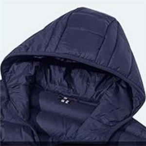 Windproof Stand Collar Men's Puffer Jacket - Custom Lightweight Water-Resistant Woven Solid Zipper Closure <b>Coat</b> for Winter New - Product Image 6