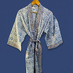 <b>Top</b> Selling Cotton Print Robe Kimono Casual Dress Perfect Gift from <b>Indian</b> Exporter Women's Kimono High Quality Long Robe - Product Image 1