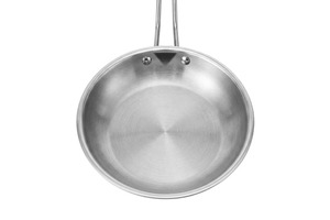 Poêle à frire en acier inoxydable tri-couches avec long manche, compatible induction, pour cuisinière à gaz, cuisine domestique et restaurant - Product Image 3