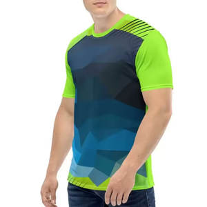 T-shirt pour homme en sublimation 100% polyester, couleur unie, respirant, léger, manches courtes, en vente - Product Image 3