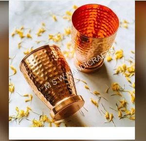 Premium Quality Copper Kashmere Double Wall <b>Straw</b> & Handle Large Capacity Eco-Friendly Drinkware - Product Image 2