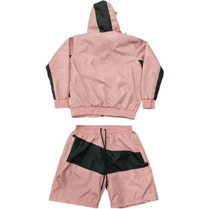 Reflective <b>Summer</b> Hooded Windbreaker Set Unisex Nylon Tracksuit <b>Jacket</b> Shorts Custom Logo 2 piece Nylon shorts Sets - Product Image 4