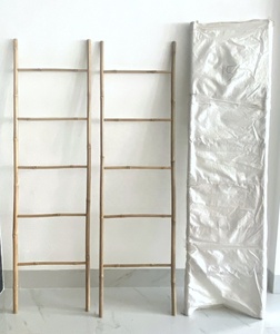 Échelle à couvertures et serviettes en bambou faite à la main, 5 niveaux, détachable, décorative, pour salle de bain, cuisine, salon - Product Image 5