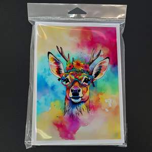 Lunatique A7 Taille 5x7 Nouveau Hippie Animal Cerf Cartes Vierge Pack de 8 avec Enveloppes Cartes de Voeux - Product Image 3