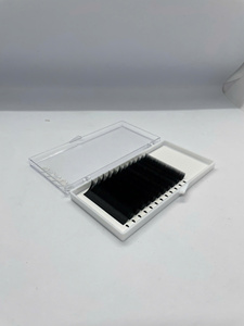 Extensiones de Pestañas de Marca Privada, Fans de Pestañas Pre-fabricados 10D, 0.05mm, Curva CC, Hechos a Mano, Bandejas de Pestañas de Alta Calidad, Negro Mate - Product Image 4