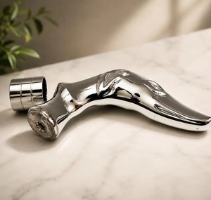 Silver Plated Duck Head Walking Stick With <b>Polished</b> Stainless Steel Handle And Dark Wood Shaft Art Collectible Figurine - Product Image 4