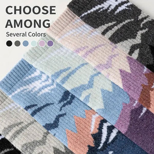 Knee High Hiking <b>Socks</b> for Outdoor Sports Women Men Breathable Knitted Mountain Print Pattern Autumn Season Standard Thickness - Product Image 6