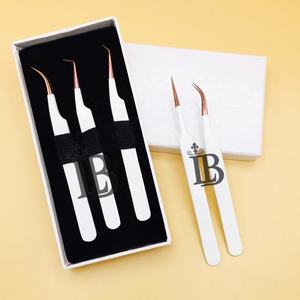 Pinzas para Pestañas de Primera Calidad, Pinzas para Extensión de Pestañas de Visón, Pinzas Profesionales de Acero Inoxidable con Logotipo - Product Image 5