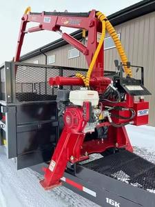 Dual Axle Tractor <b>Trailer</b> Farm Dump with Forklift Crane Cargo Hauling Tongue Crate Transport Utility New - Product Image 4