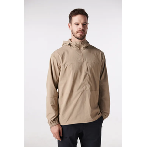 Veste en toile légère imperméable pour homme, col zippé, couleur unie, décontractée, pour l'extérieur, en polyester, coupe classique, hiver - Product Image 1
