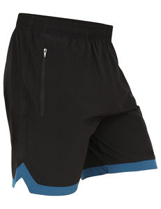 Shorts de sport et de course pour hommes, personnalisables avec logo et design, 2-en-1, écologiques, séchage rapide, respirants, avec poche zippée - Product Image 3