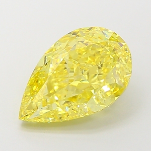 Diamant de laboratoire de qualité supérieure certifié IGI, jaune vif, taille poire, pour bagues de fiançailles haut de gamme, bijoux de mariée, collections de mariage - Product Image 1