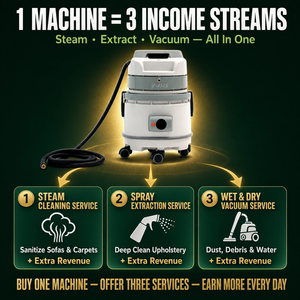Nueva Máquina Limpiadora <span class=keywords><strong>de</strong></span> Alfombras a Vapor con Agua Caliente <span class=keywords><strong>de</strong></span> Acero Inoxidable, 2600W, Aspiradora con Pulverizador para Limpieza <span class=keywords><strong>de</strong></span> Tapicería, Sofás y Autos - Product Image 5