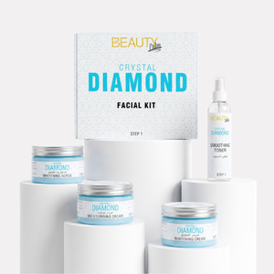 Kit Facial Anti-Âge et Éclaircissant aux Cristaux de Diamant Beauty Palm, Hydratant pour un Teint Lumineux et Radieux, 5-en-1 Bio, Vente en Gros - Product Image 1