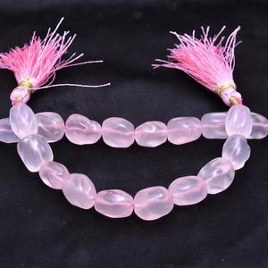 AAA Quartz 10x12mm Smooth Nugget <b>Bead</b> Natural Pink Rose Quartz Gemstone Oval Tumbled Rare Carving <b>Loose</b> <b>Beads</b> For Jewelry Making - Product Image 3