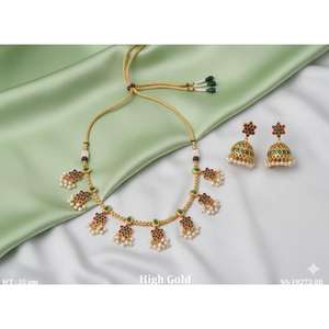 Parure de collier finition antique traditionnelle, bijoux ethniques de mariée, design élégant et remarquable pour mariages, fêtes et occasions - Product Image 4