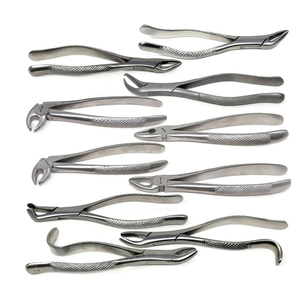 Ensemble de forceps d'extraction dentaire en acier inoxydable, pinces d'extraction manuelles réutilisables, instruments de chirurgie buccale professionnels - Product Image 2