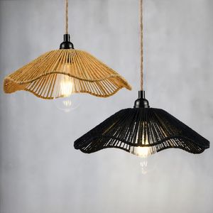 Abat-jour vintage tissé à la main pour la décoration de plafond, idéal pour les projets d'éclairage de cafés et de centres de villégiature, fabricant OEM, fournisseur exportateur - Product Image 4