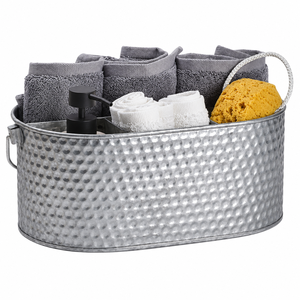 Support de Rangement en Métal Galvanisé pour Couverts, Organisateur à 3 Compartiments pour Ustensiles, Seau de Rangement pour Cuillères et Fourchettes - Product Image 4
