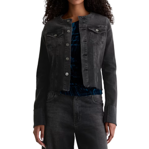 Veste chemise en jean pour femme, coupe classique, lavée, shacket, manteau, automne, hiver, été, style élégant, fournisseur en gros, OEM ODM - Product Image 3