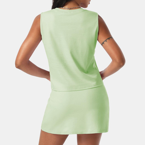 Conjunto deportivo ligero de pickleball para mujer, camiseta sin mangas y pantalones cortos, conjunto de entrenamiento de pickleball para mujer, camiseta sin mangas y pantalones cortos de verano - Product Image 2