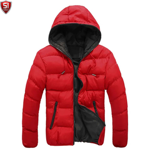 SUMROOS INDUSTRY Men's Solid Canvas Hooded Puffer Jacket <b>Winter</b> Casual Windproof <b>Thick</b> Quilted <b>Coat</b> with Zipper Closure - Product Image 1