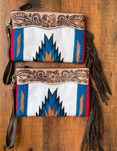 Nouvel arrivage de couverture de selle en cuir usiné à la main de style occidental pochette à glands sacoche usinée à la main pour femmes portefeuilles vente à chaud - Product Image 5