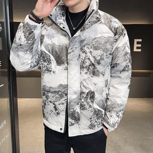 Veste d'hiver matelassée de haute qualité pour hommes, respirante, non tissée, avec fermeture éclair, col montant, logo imprimé OEM, couleur personnalisée, imperméable, vente en gros - Product Image 6