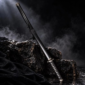 Espada Katana de Acero de Damasco Hecha a Mano, Hoja Japonesa de Samurái con Funda Negra, Herramientas para Exteriores, Hechas a Mano, OEM Personalizado - Product Image 3