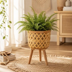 Premium Rattan Planter Suitable For Indoor Outdoor Plants Boho Home Decor And Stylish Woven <b>Pot</b> <b>Holder</b> Wholesale From India - Product Image 1