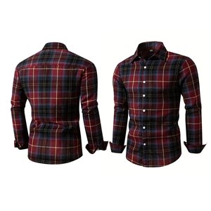 Custom Logo <b>Flannel</b> Shirt Premium Cotton Checkered Long Sleeve <b>Flannel</b> Shirt Private Label Factory <b>Flannel</b> Shirt - Product Image 1