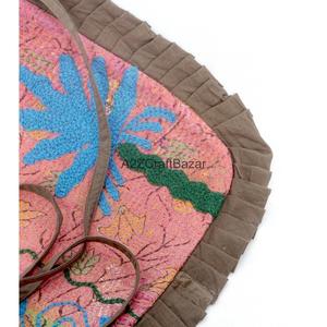 Rajasthan 100% Cotton Suzani Embroidery Designer Women Kantha Clutch with Sling Shoulder <b>Bag</b> Handmade Party Exhibition <b>Bags</b> - Product Image 6