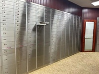 Coffre-fort de banque avec plaque frontale de porte en acier inoxydable et serrure à double clé Jz-02 homologuée UL