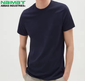 Naimat Abbas Industries Men's Regular Fit Cotton T-Shirt With Front <b>Logo</b> Print Casual O-Neck Short Sleeve Jersey Style - Product Image 2