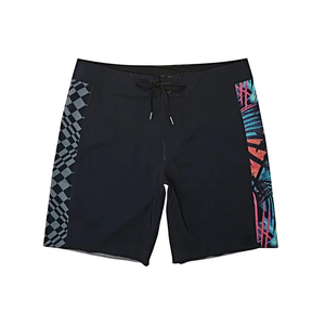 <b>Men</b>’s Black Board Printed Sublimation Shorts Quick Dry Surf Swim <b>Trunks</b>, Summer Beachwear with Pocket and Drawstring Waist - Product Image 1