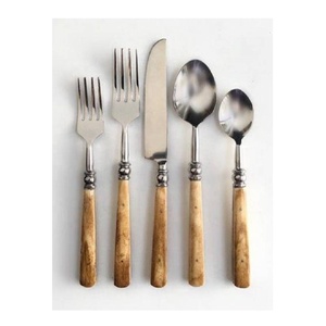 Hot Selling <b>Mirror</b> Polish Stainless Steel Bone Handle Elegant Cutlery Set for Home Kitchen Dining Accessories - Product Image 2