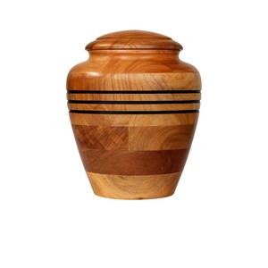 Handcrafted Mango Wood Cremation Urn For Adult Human Ashes Decorative <b>Memorial</b> <b>Box</b> With Lid Funeral Supplies - Product Image 1