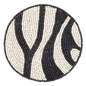 Colorful Beaded Embroidery Coaster Handmade Custom Size Available Elegant Seed <b>Beads</b> Coaster Set with Hand Custom Option - Product Image 5