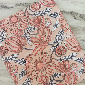 Tela de Algodón Hecha a Mano en India, Tela Estampada a Mano Sanganeri de Jaipur, Material para Confección de Vestidos - Product Image 1