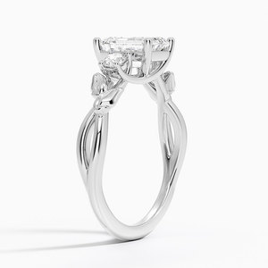 Bague de fiançailles SOJ Ring 028 en argent 925 avec trois pierres de moissanite taille émeraude 2 carats couleur D VVS1 certifiée GRA à prix réduit - Product Image 2
