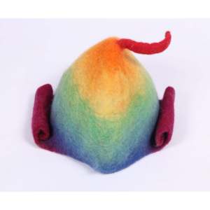 Gorro de Fieltro Arcoíris, Sombrero de Fieltro Colorido para Mujer de Feltandwool - Product Image 1