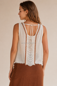 Elegante Top de Cáñamo y Algodón Estilo Bohemio con Diseño Halter, Ecológico, Cómodo y Sin Arrugas, Top Elegante para Mujer, Venta al por Mayor en India - Product Image 5