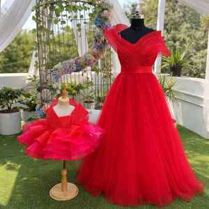 Conjunto de Vestidos de Tul de Lujo para Madre e Hija, para Bodas y Cumpleaños, Ropa Formal a Juego, Marca OEM - Product Image 2