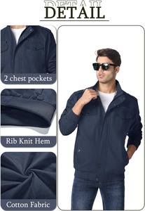Chaqueta Estilo Utilitario para Hombre, Cuello Alto, Diseño Multicompartimento, Ropa Exterior Informal Resistente, Ropa de Campo a la Moda - Product Image 4