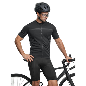 WARPRO INDUSTRY Black Latex Quick Dry Long Sleeve <b>Cycling</b> Jersey Full Zip Front Unisex Sport Wear - Product Image 6