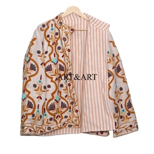 Chaqueta de Mujer Unisex de Alta Calidad, Nuevo Diseño, Terciopelo Suzani Bordado, Ecológico, 100% Algodón, Estilo Boho Hippie Indio - Product Image 1