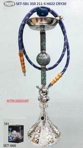 Vente en gros – Nouveau Set-581 : Chicha de luxe moderne en acier inoxydable avec miroir et éclairage LED - Product Image 4
