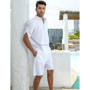 Profesional fabrica ropa de calle verano hombres conjuntos gemelos verano Casual hombres 2 piezas pantalones cortos conjunto para la venta - Product Image 4
